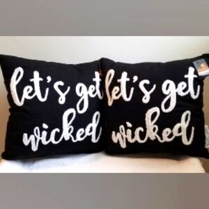 Let's Get Wicked Halloween Throw Pillow/Home Decor Throw Pillow